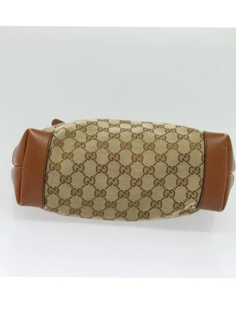 Authentic Gucci GG Supreme Monogram Brown Leather Crossbody/Messenger Bag - Picture 8 of 16
